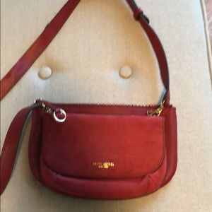 Henri Bendel deep red crossbody/fanny pak!